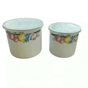 GMI Enamelware Canister Set/Storage Containers Set of 2
